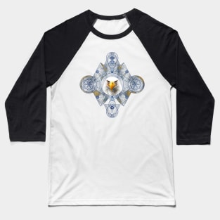 Eagle in Sacred Geometry Ornament Baseball T-Shirt